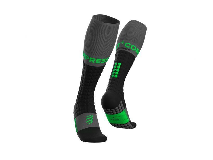 SKI TOURING FULL SOCKS - BLACK GREEN