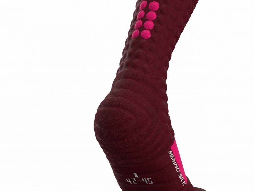 ALPINE SKI MERINO FULL SOCKS - CHERRY