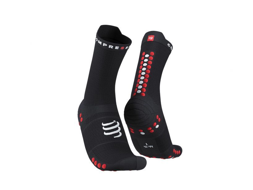 PRO RACING SOCKS V4.0 RUN HIGH - BLACKRED