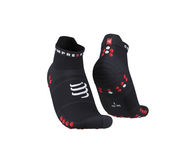 PRO RACING SOCKS V4.0 RUN LOW - BLACKRED