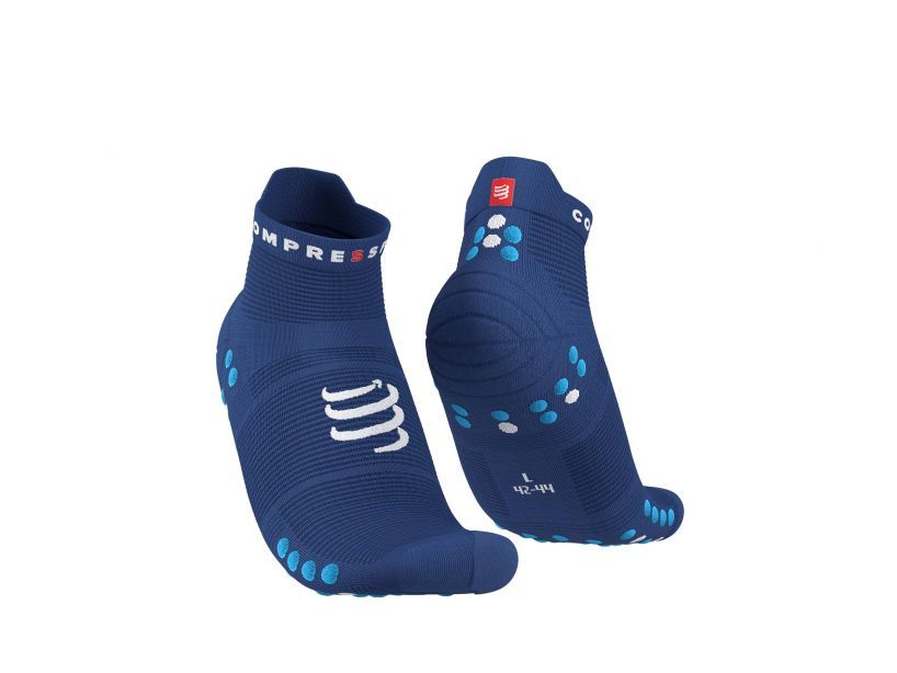 PRO RACING SOCKS V4.0 RUN LOW - SODALITEFLUO BLUE