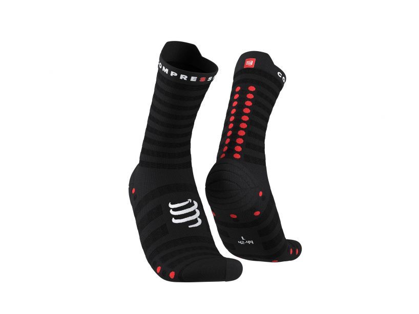 PRO RACING SOCKS V4.0 ULTRALIGHT RUN HIGH - BLACK/RED