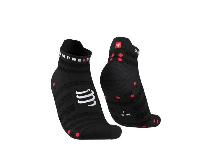 PRO RACING SOCKS V4.0 ULTRALIGHT RUN LOW - BLACK/RED