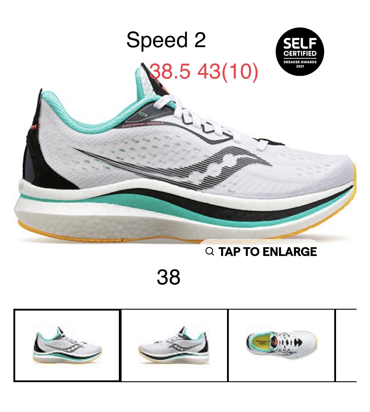 Saucony Speed 2  white